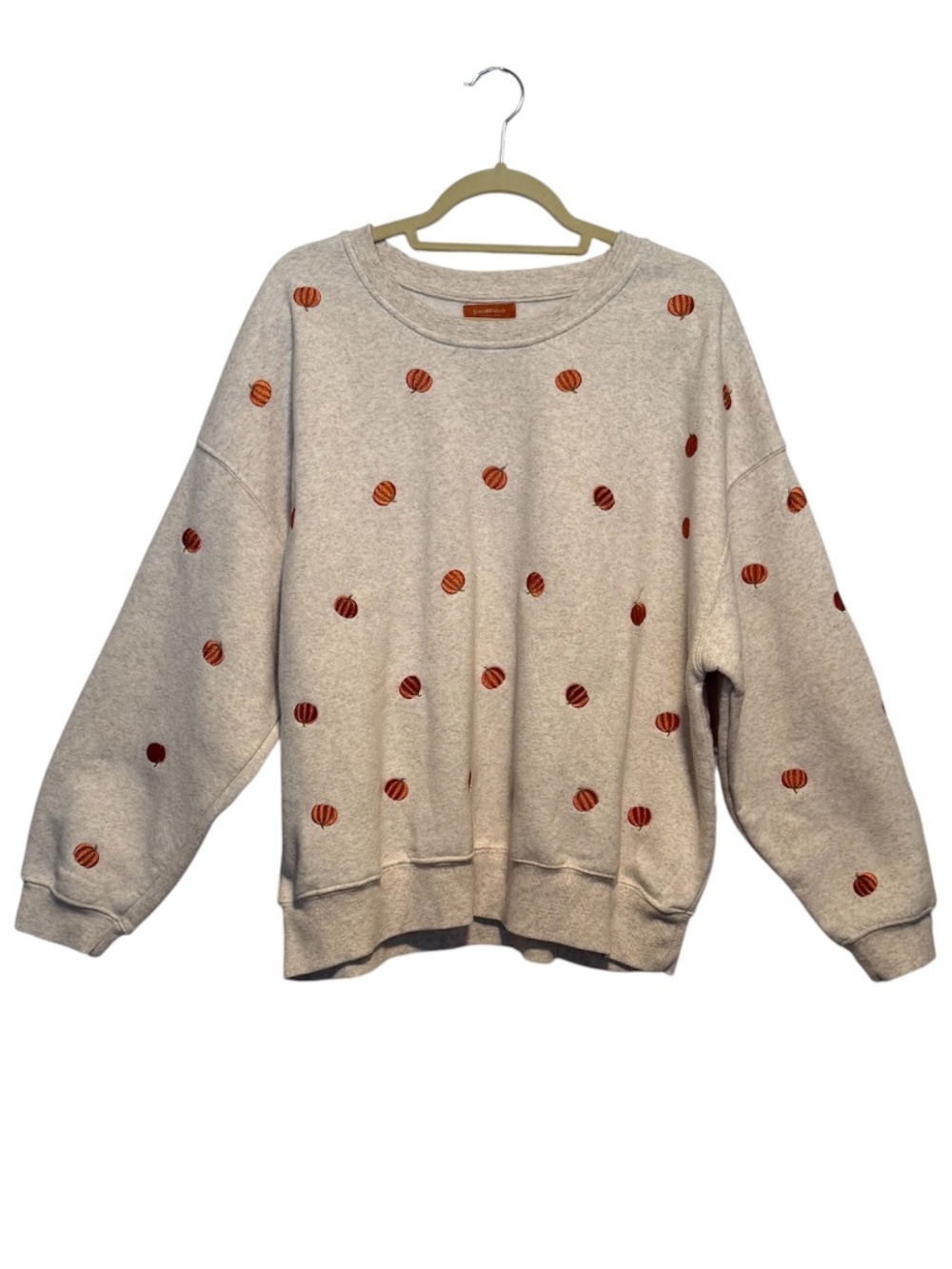 Since Forever Fall Embroidered Pumpkins Sweatshirt Size XL